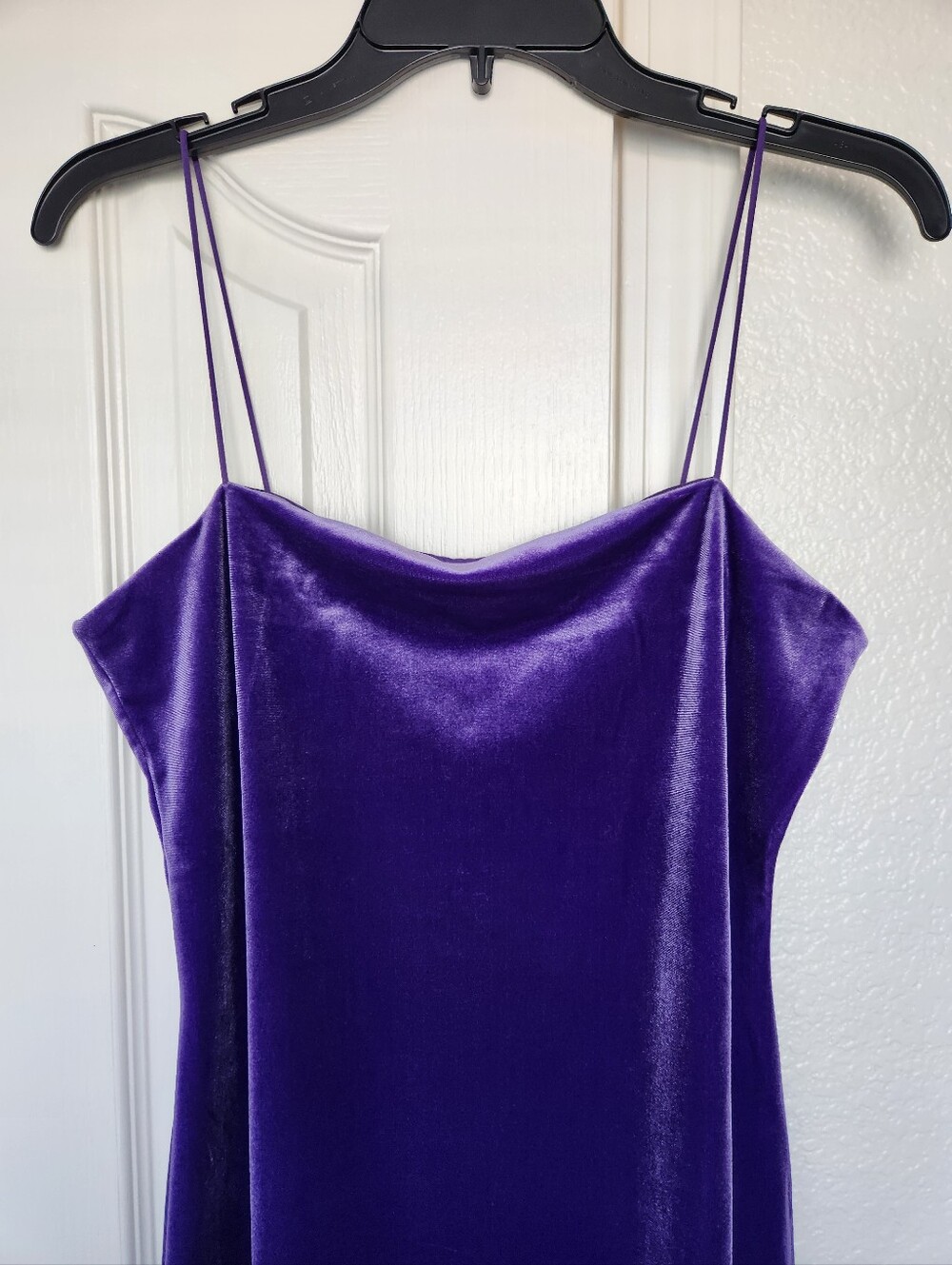 H&M Purple Velvet Mini Dress Size M - Picture 2 of 7
